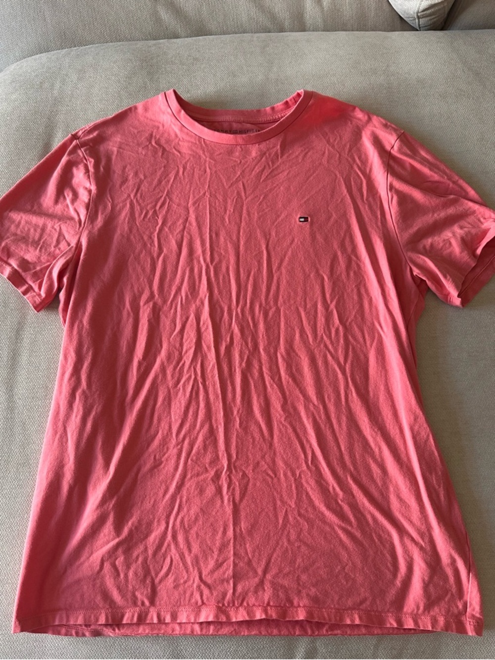 Tommy Hilfiger Coral Pink Crew Neck Tee